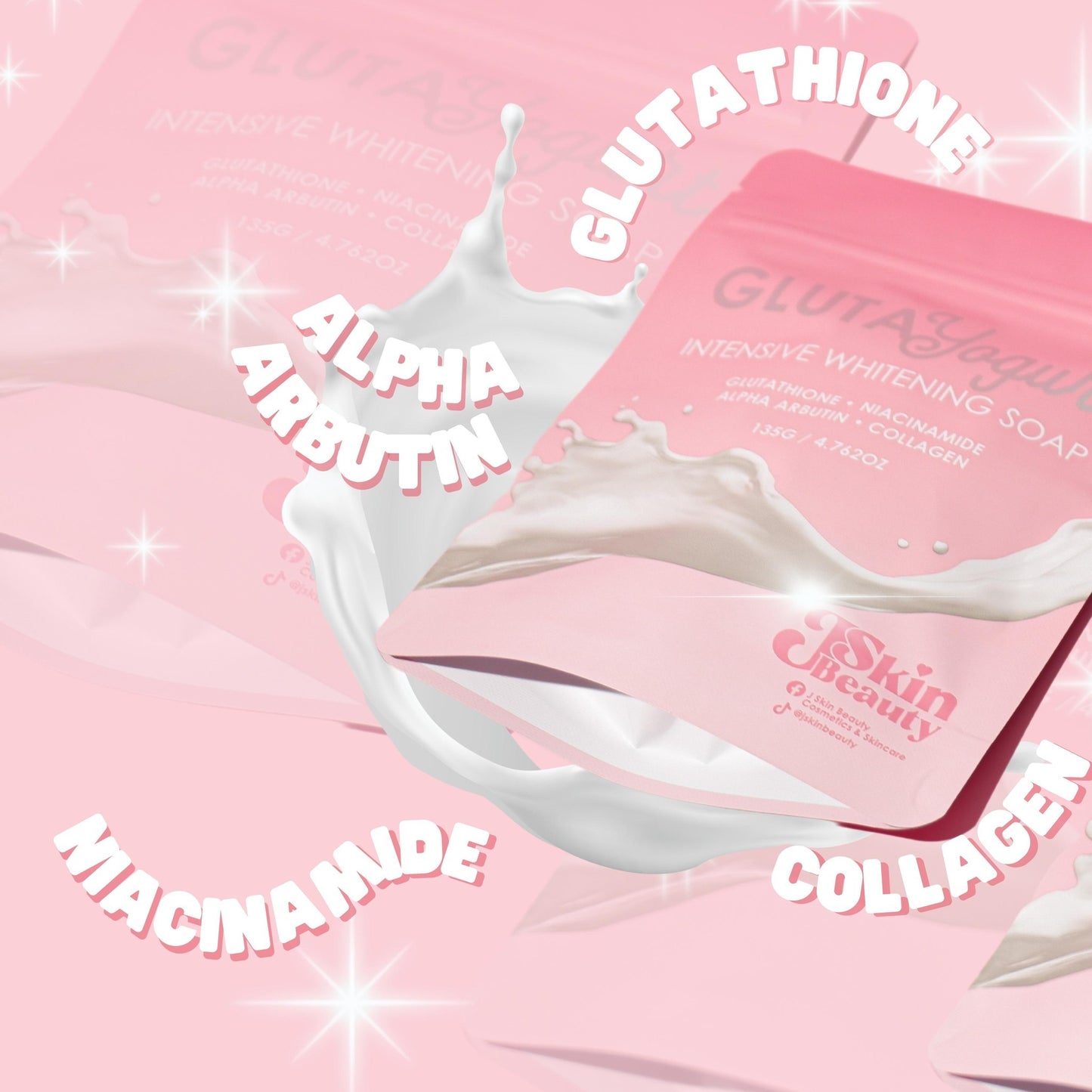JSkin Beauty Cosmetics & Skin Care Gluta Yogurt Intensive Whitening Soap 135g