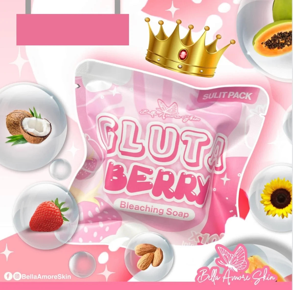 Bella Amore Skin Gluta Berry Bleaching Soap