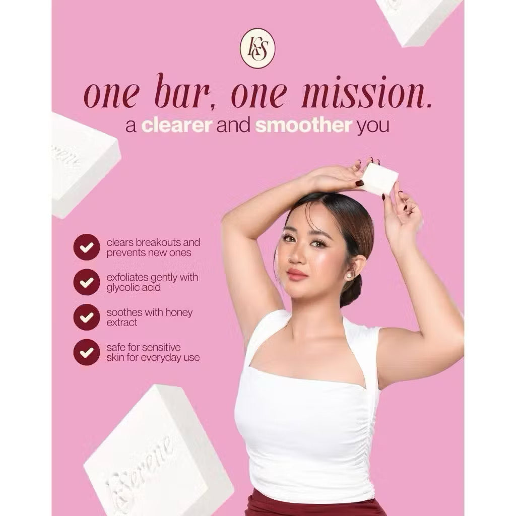 KSerene KiLiBUM Gluta Glycolic Soap | Exfoliating & Brightening Bar