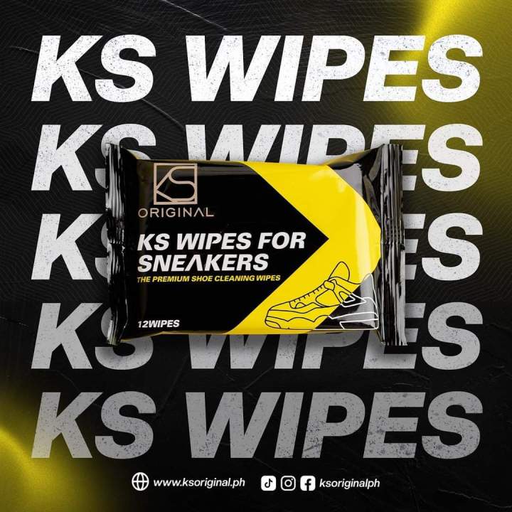 KS Wipes for Sneaker Cleaning White Shoes Best Shoe Care Gentle Easy Quick Wipe Clean Sneakers KSwipes KSORIGINAL