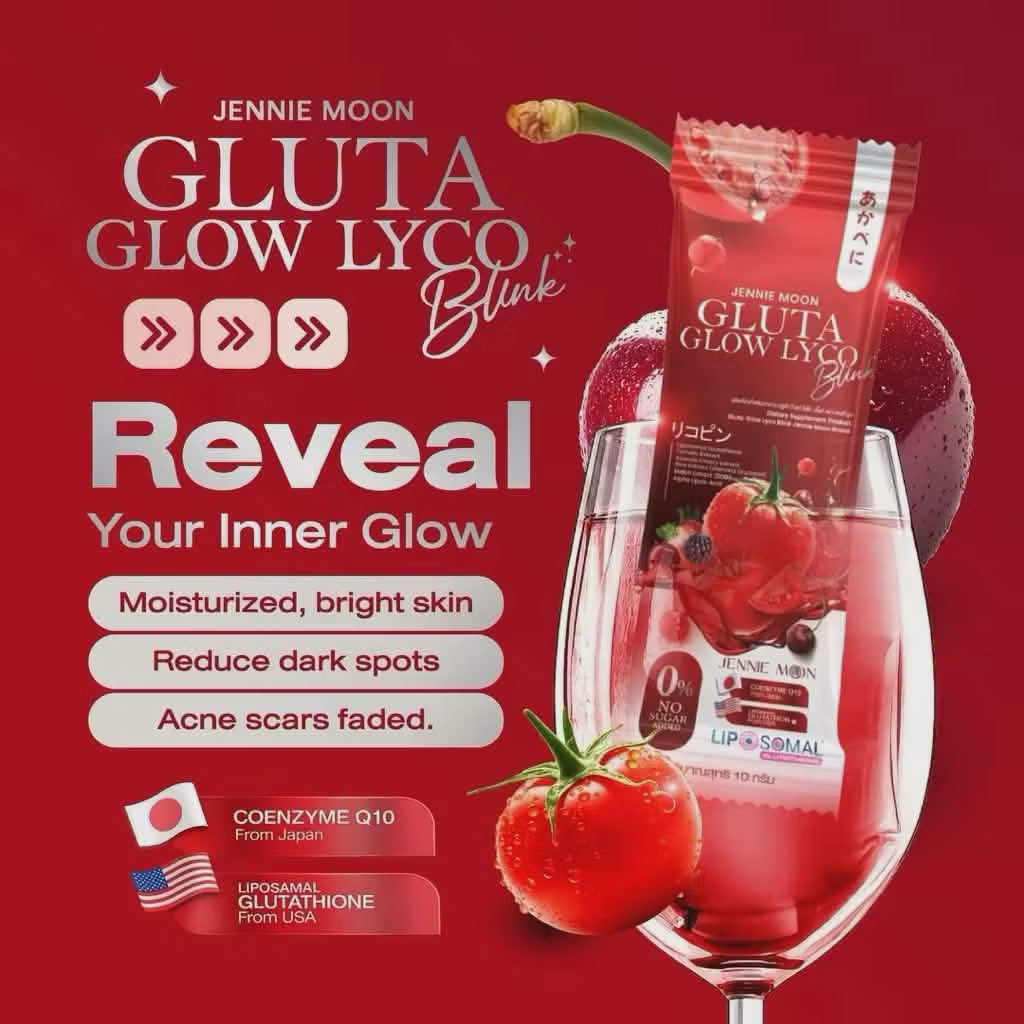 Jennie Moon Gluta Glow Lyco Blink | Liposomal Glutathione & Lycopene Juice