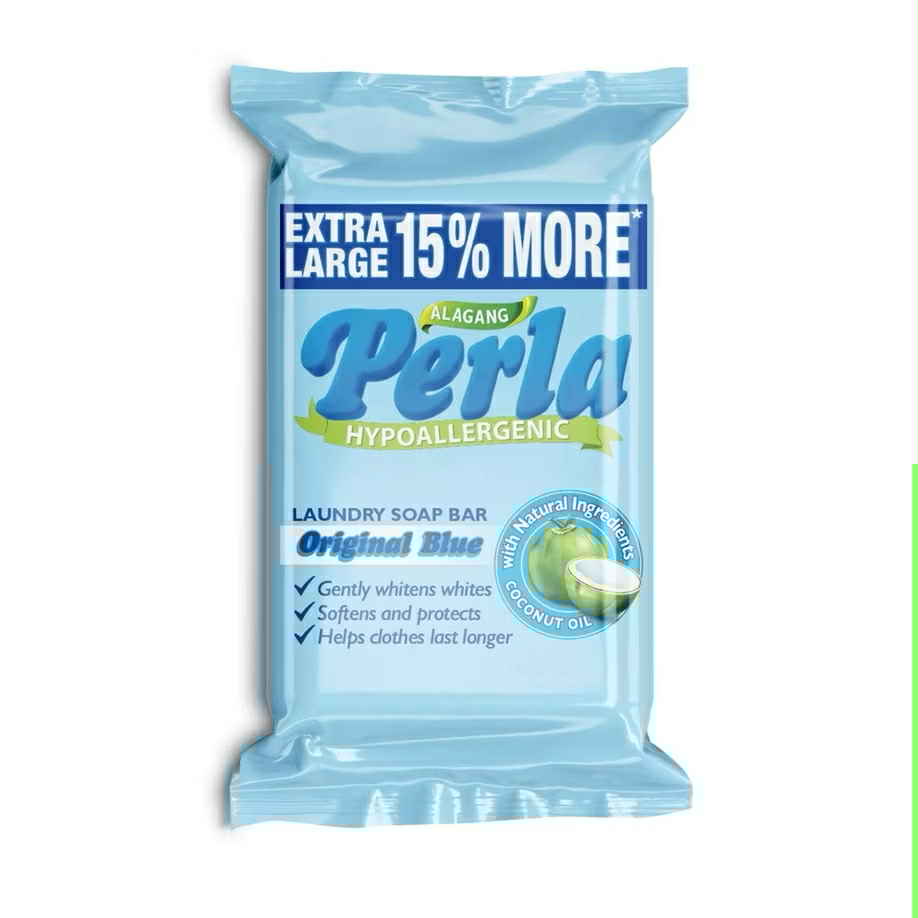 Perla Cut Laundry Bar 110g – Set of 8 Original Blue | Whitening Specialist | Prevents Yellowing