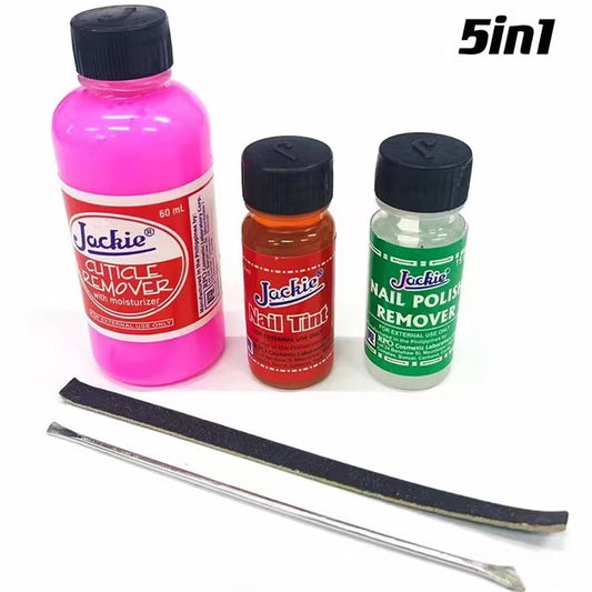 5IN1 Nail Manicure Set Acetone Merthiolate Cuticle Remover (Pre-Order)