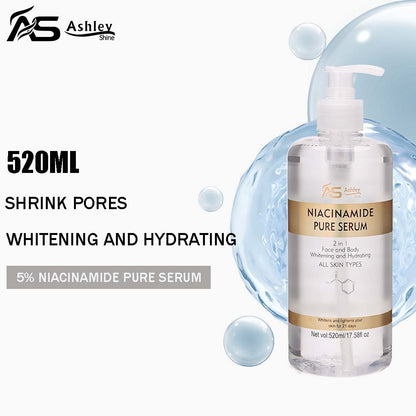Ashley Shine Niacinamide Pure Serum 520ml – Brightening Face & Body Moisturizer