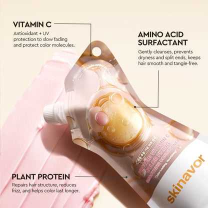 Skinavor Protein Vitamin C Hair Treatment | Color Fixing & Anti-Frizz