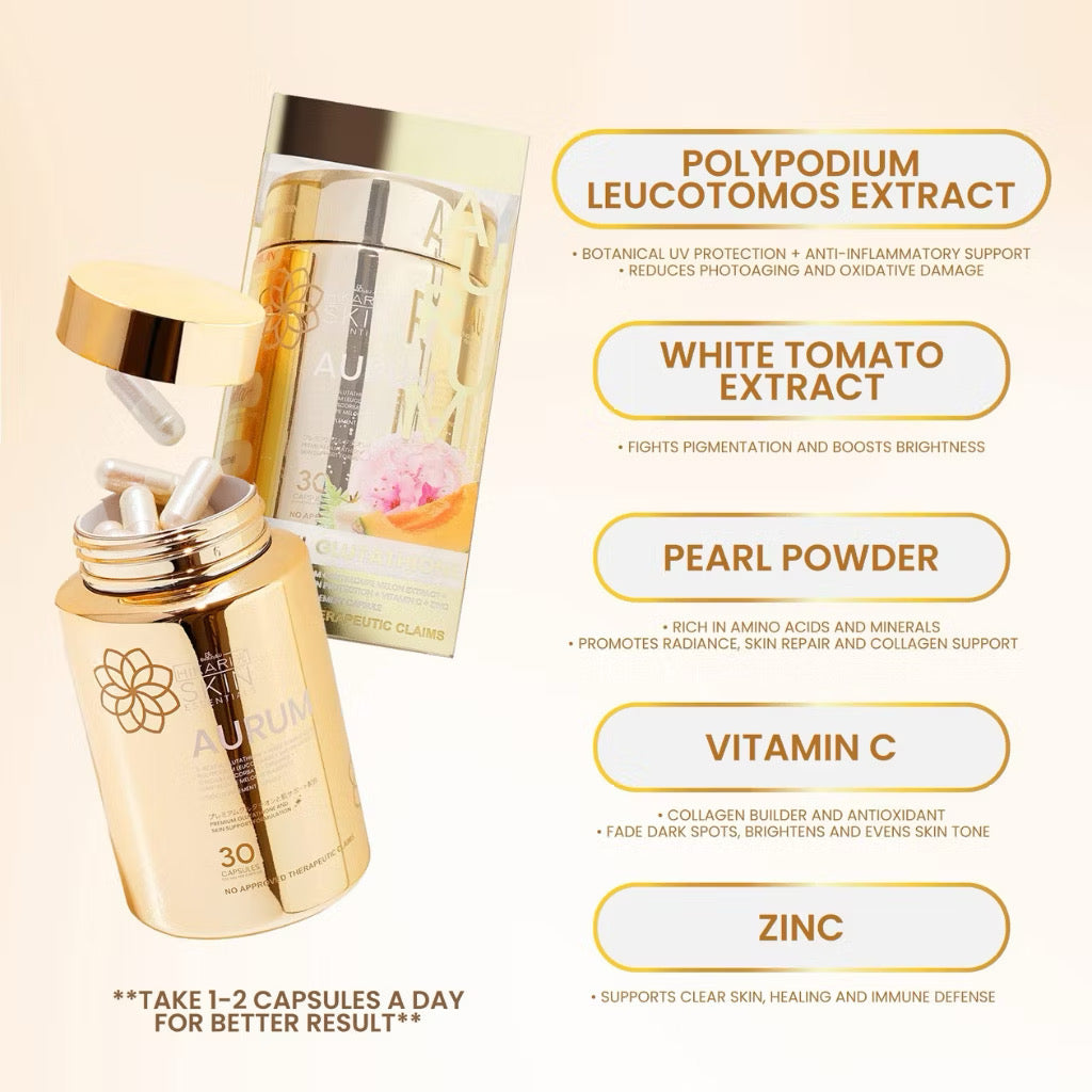 Hikari Aurum S-Acetyl Glutathione Capsules 30 capsules Brighten, Hydrate & Glow