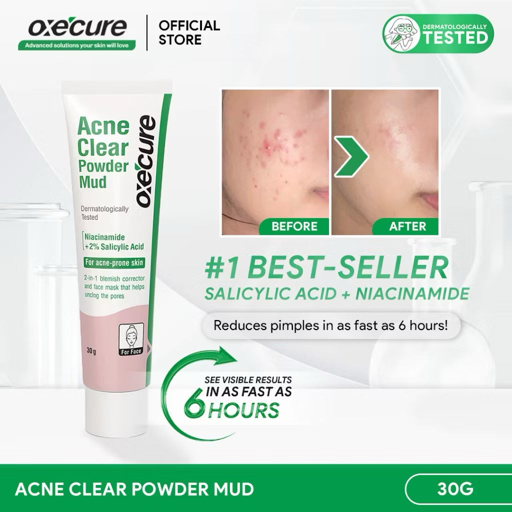OXECURE Acne Clear Powder Mud Mask 30g