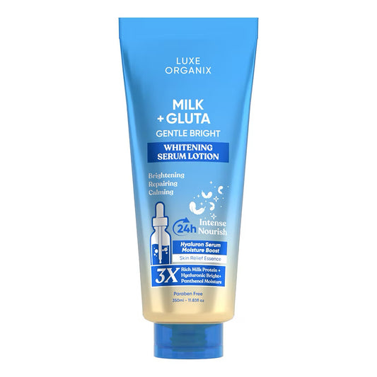Luxe Organix Whitening Serum Lotion 350ml | Niacinamide & Milk Gluta￼