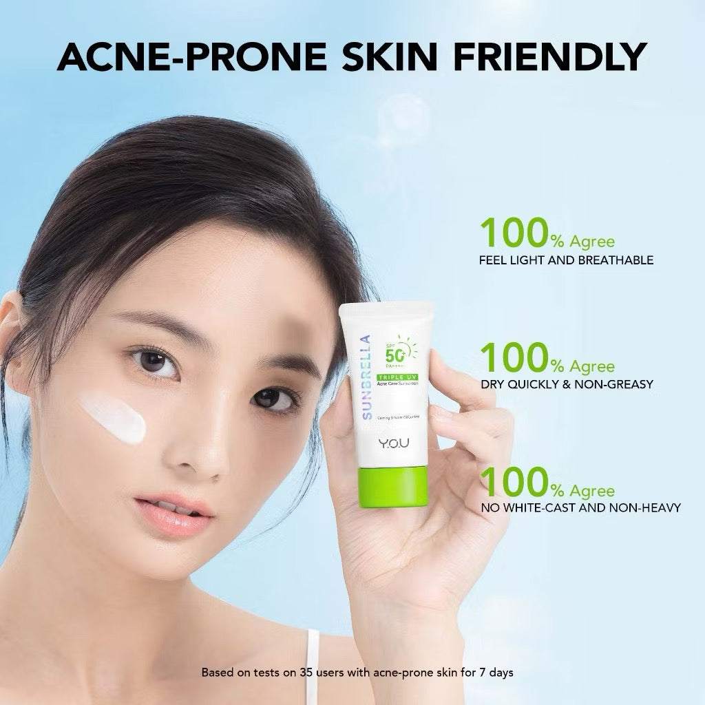 Y.O.U Sunbrella Triple UV Acne Care Sunscreen SPF50+ PA++++
