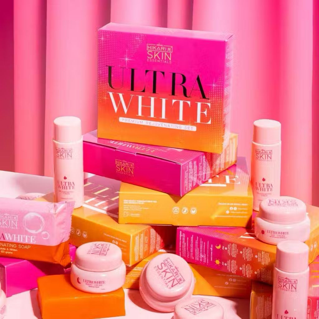 Ultra white rejuvenating set by hikari skin essentials for brightening and acne control
