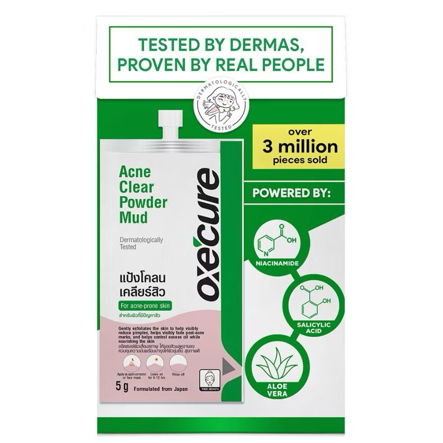 Oxecure Acne Clear Powder Mud Mask 5g | Fast Acne Treatment