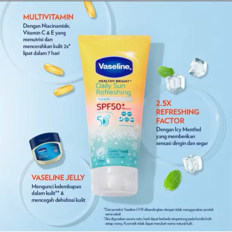 Vaseline SPF50 Refreshing Daily Sunscreen Serum 170ml | UVA UVB Protection