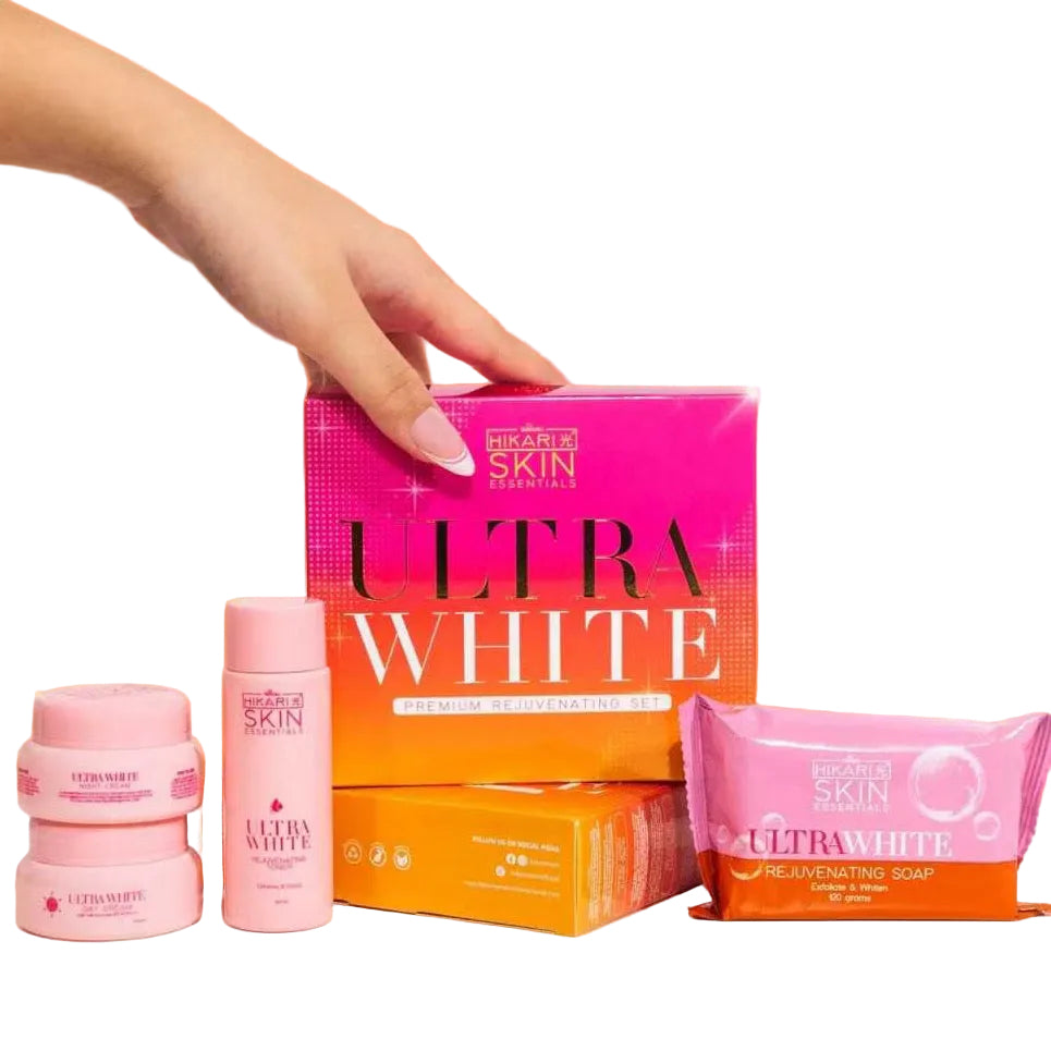 Ultra white rejuvenating set by hikari skin essentials for brightening and acne control