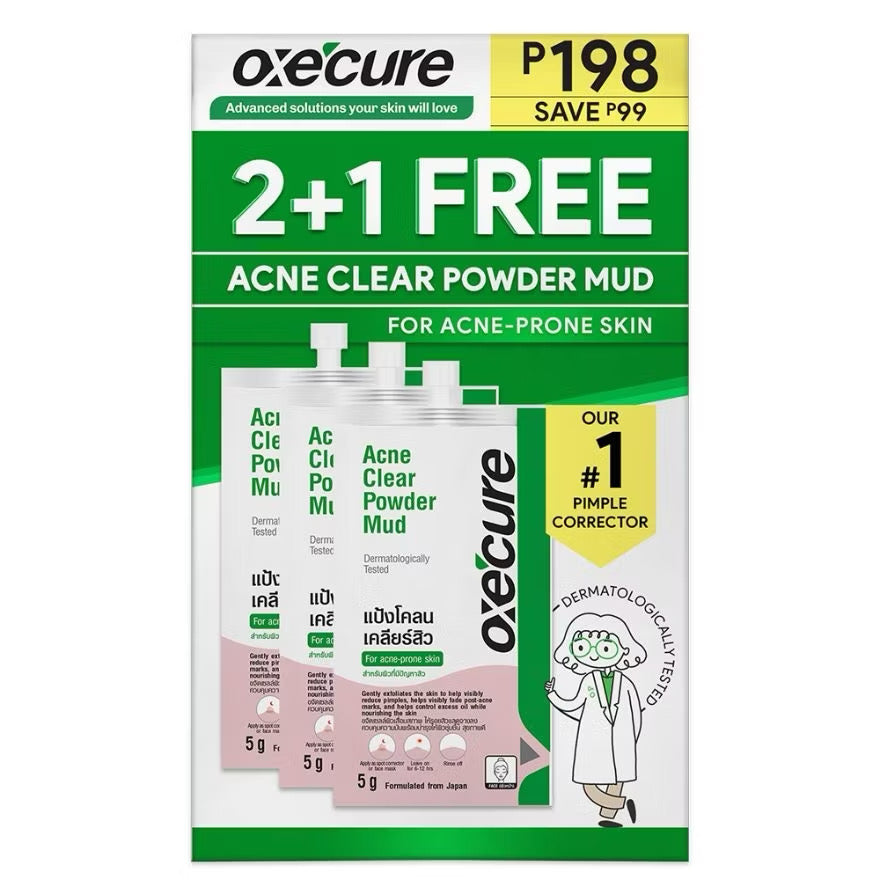 Oxecure Acne Clear Powder Mud Mask 5g | Fast Acne Treatment